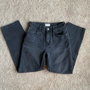 Free People Straight Leg Black Jeans